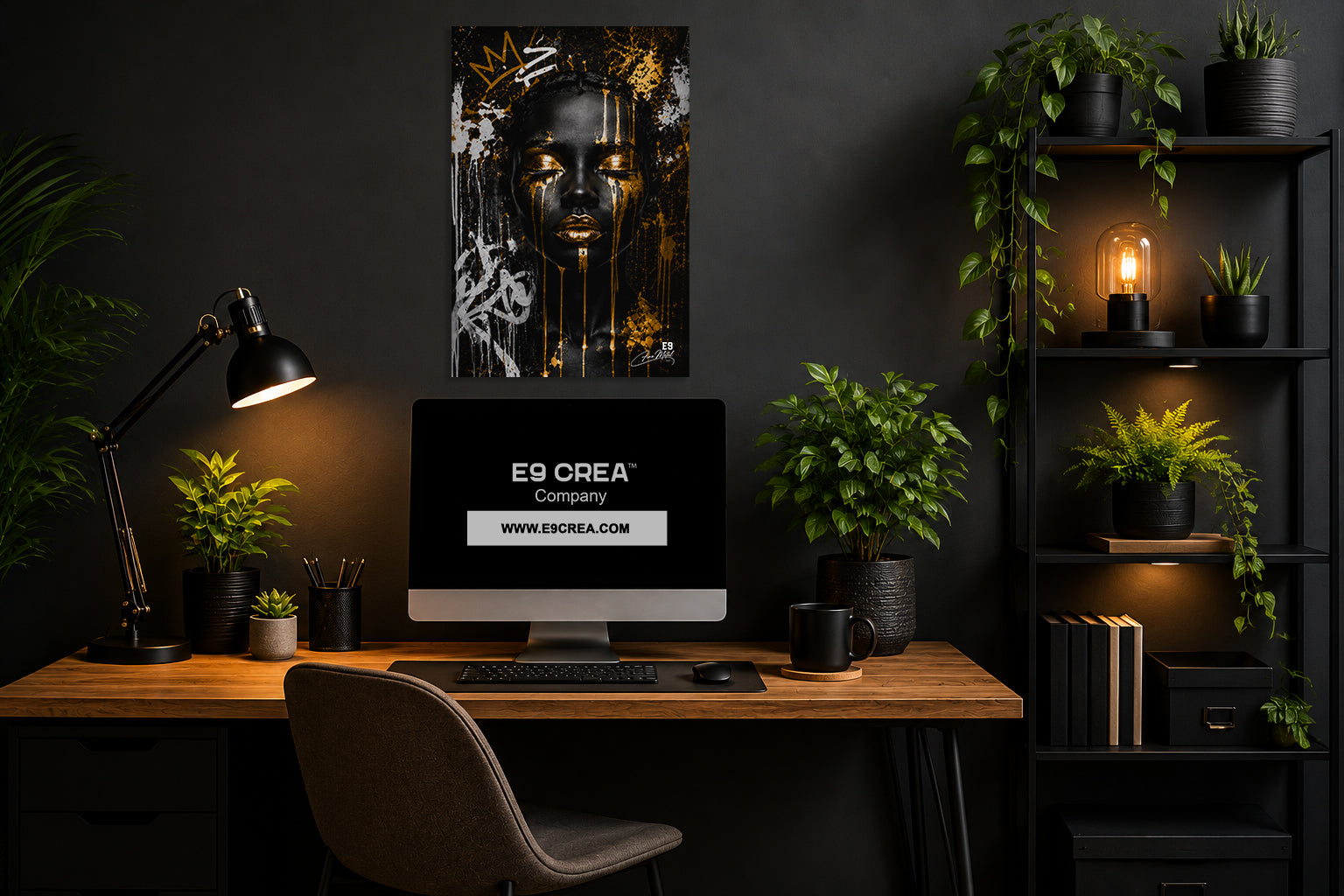 Reine Obsidienne - Impression sur aluminium HD | E9 Fine Metal Ar