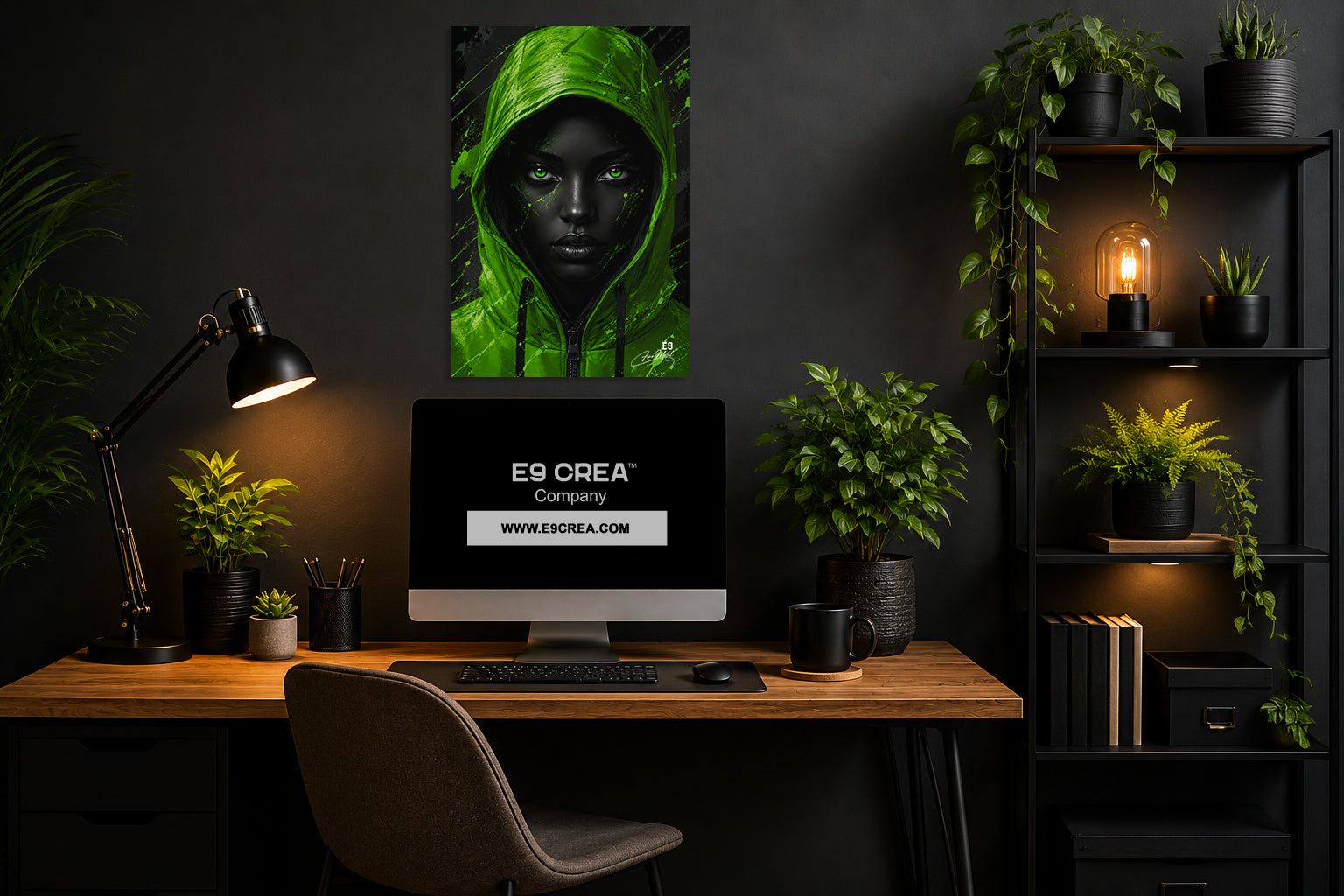 Green Eyes - Impression sur aluminium HD | E9 Fine Metal Art