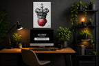 Crowned Heart - Impression sur aluminium HD | E9 Fine Metal Art