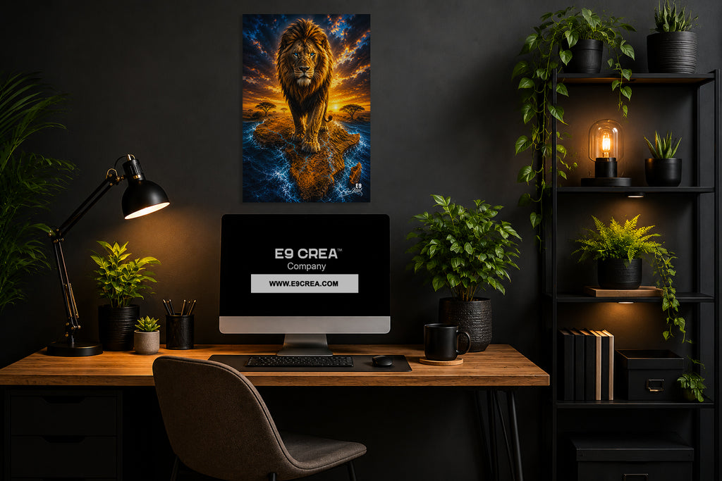 King of Africa - Impression sur aluminium HD | E9 Fine Metal Art