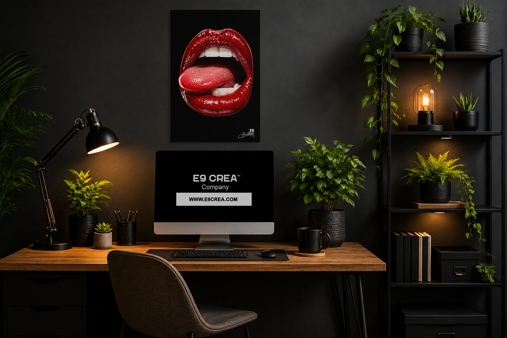Red Lips - Impression sur aluminium HD | E9 Fine Metal Art