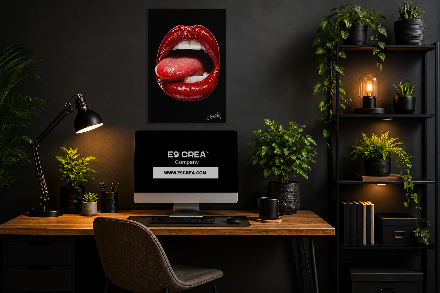 Red Lips - Impression sur aluminium HD | E9 Fine Metal Art