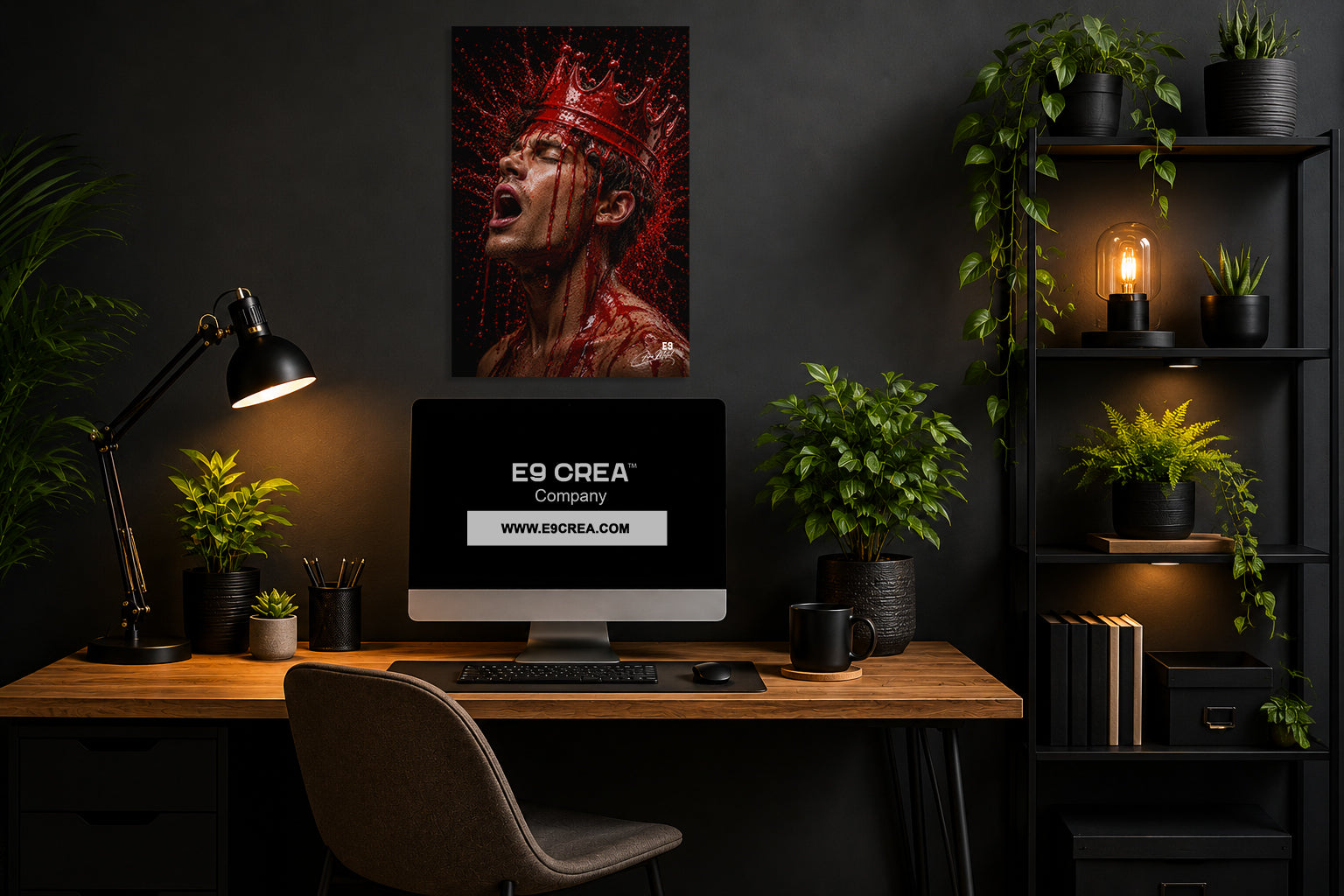 Crimson King - Impression sur aluminium HD | E9 Fine Metal Art
