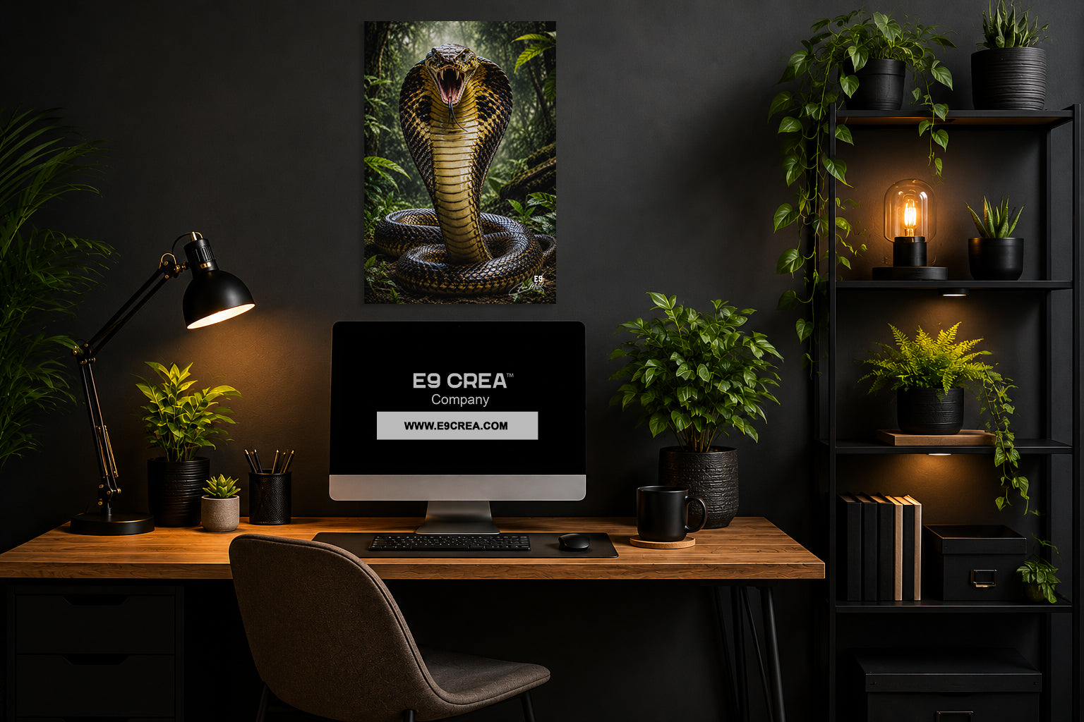 King Cobra - Impression sur aluminium HD | E9 Fine Metal Art