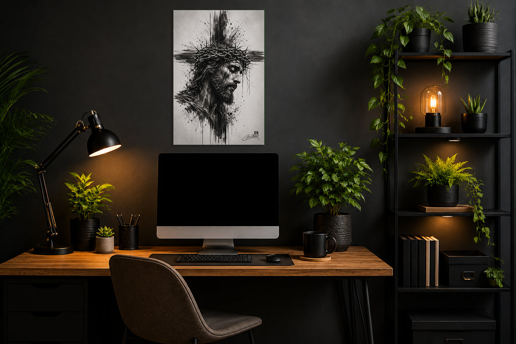 Le Visage du Sacrifice - Impression sur aluminium HD | E9 Fine Metal Art