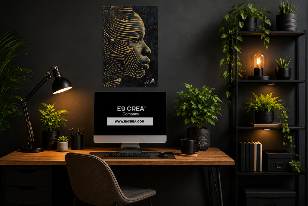 Gold Lines - Impression sur aluminium HD | E9 Fine Metal Art