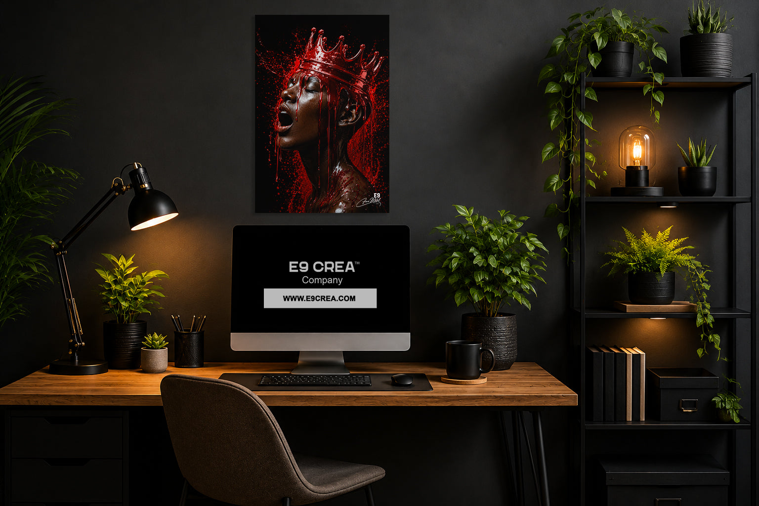 Crimson King - Impression sur aluminium HD | E9 Fine Metal Art