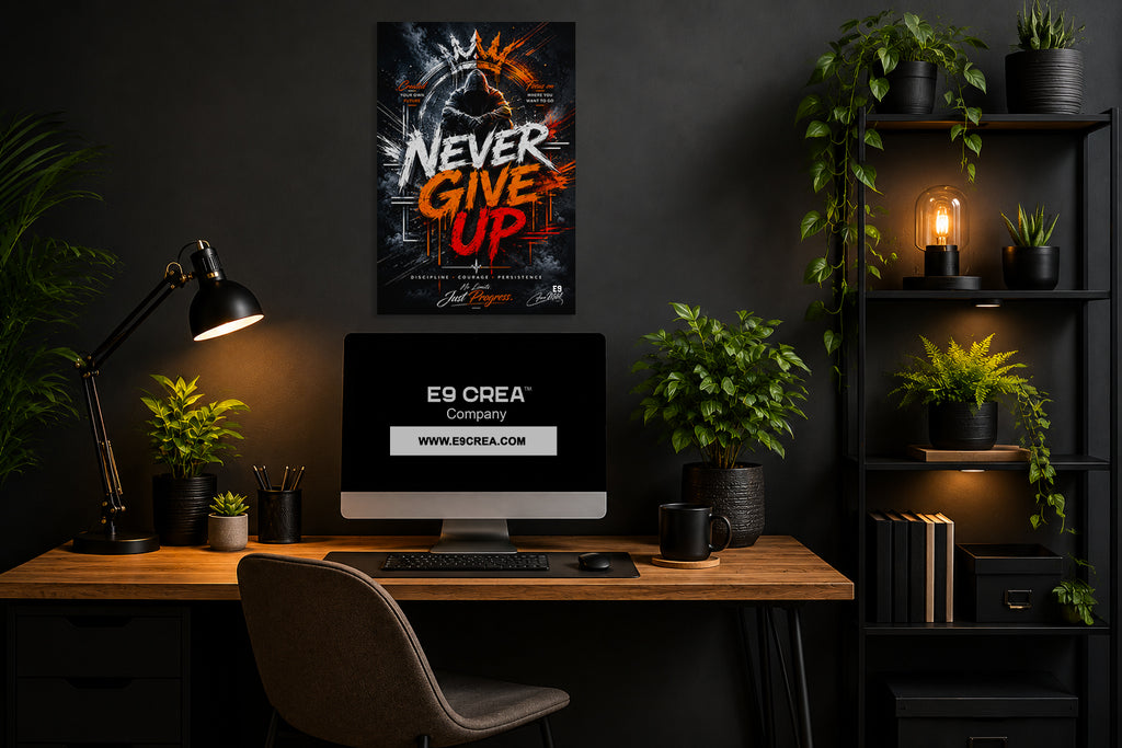 Never Give Up I - Impression sur aluminium HD | E9 Fine Metal Art