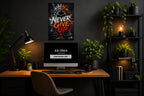 Never Give Up I - Impression sur aluminium HD | E9 Fine Metal Art