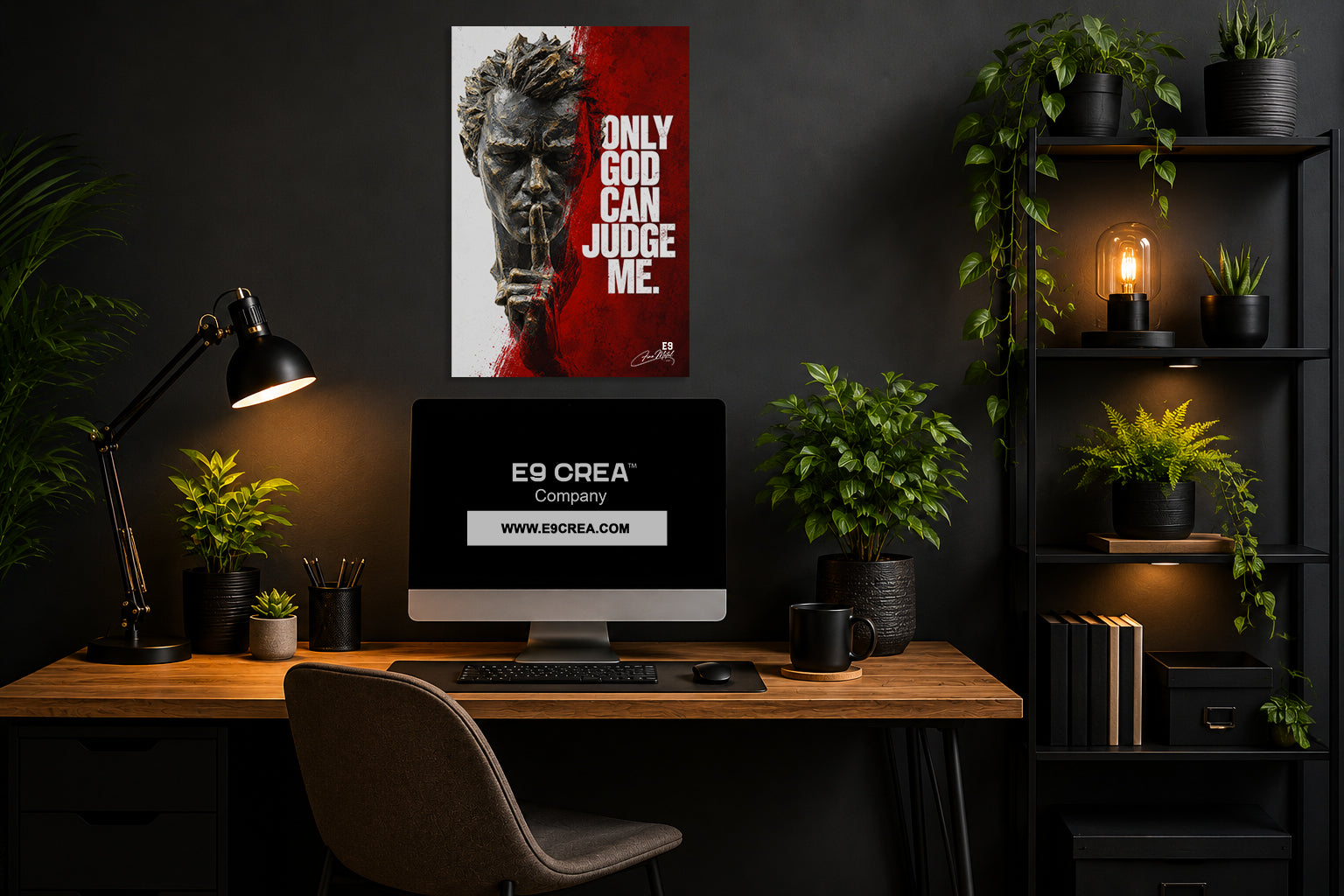 Only God Can Judge Me - Impression sur aluminium HD | E9 Fine Metal Art