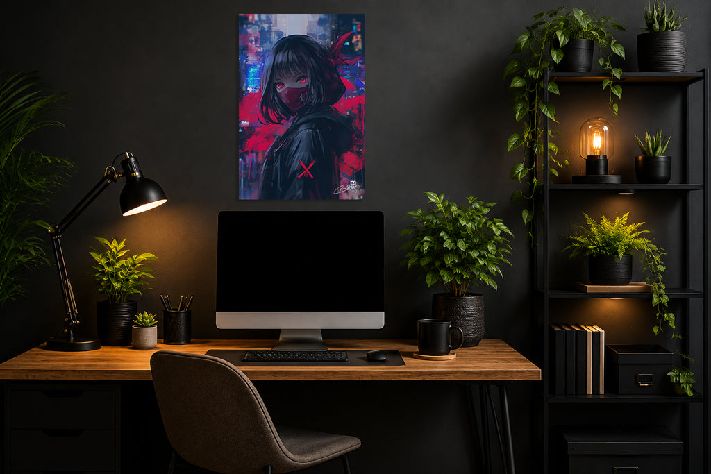 Neon Ghost - Impression sur aluminium HD | E9 Fine Metal Art