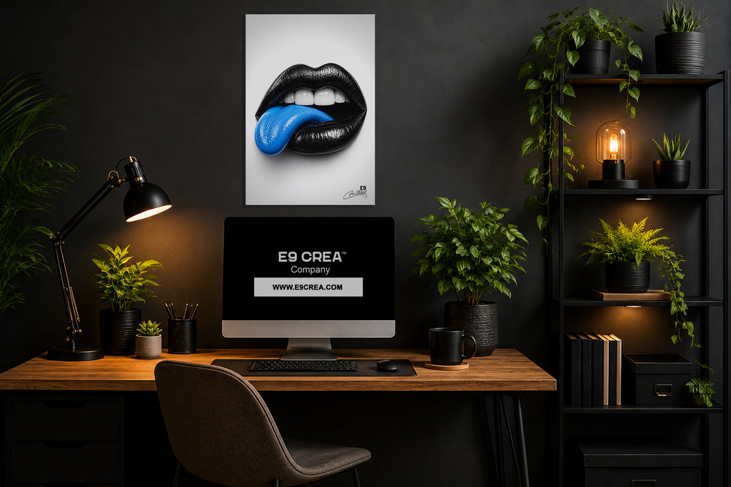 Blue Tongue - Impression sur aluminium HD | E9 Fine Metal Art
