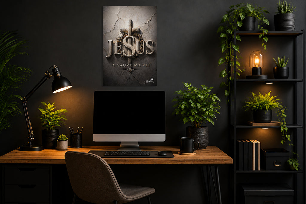 Jésus a Sauvé Ma Vie - Impression sur aluminium HD | E9 Fine Metal Art