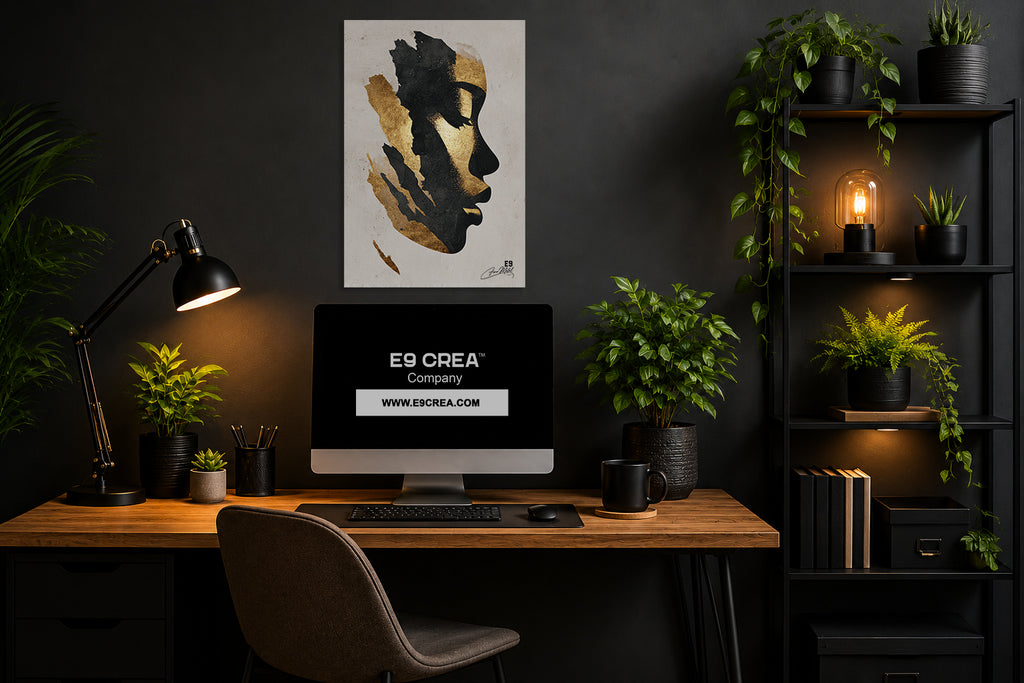 Fragments d'Or - Impression sur aluminium HD | E9 Fine Metal Art