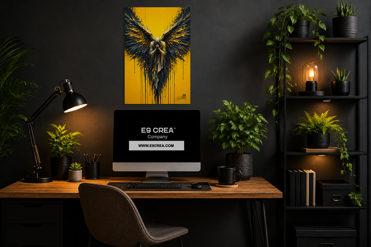 Golden Wings - Impression sur aluminium HD | E9 Fine Metal Art