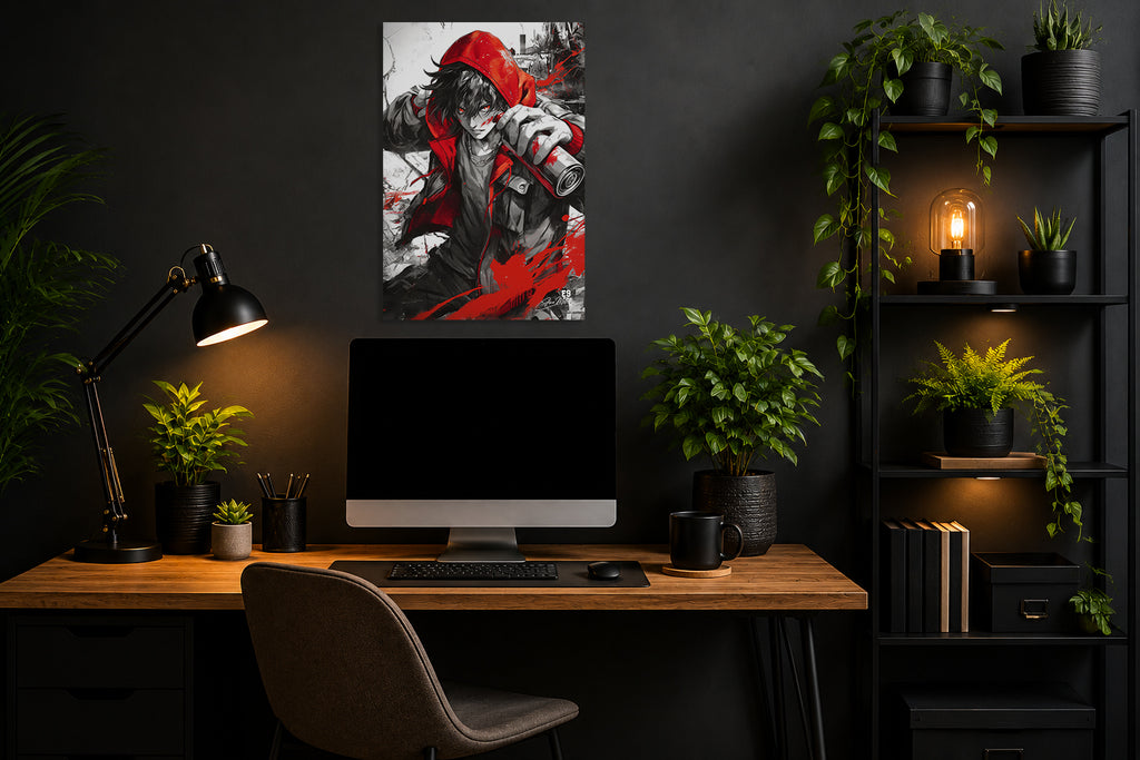 Red Ink - Impression sur aluminium HD | E9 Fine Metal Art