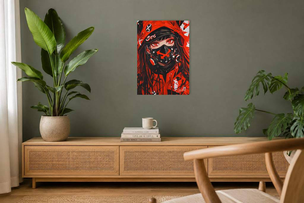 Cyber Red - Impression sur aluminium HD | E9 Fine Metal Art