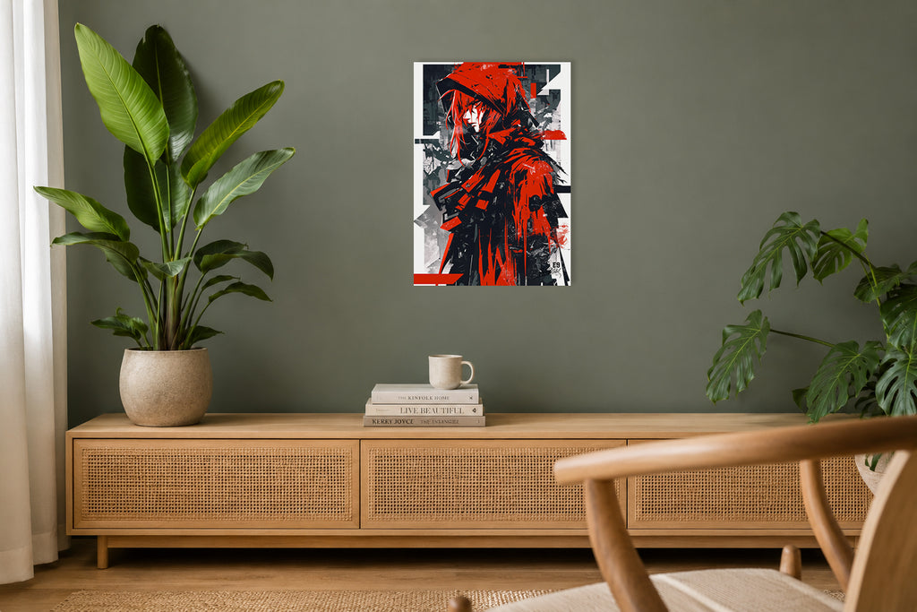 Crimson Shadow - Impression sur aluminium HD | E9 Fine Metal Art
