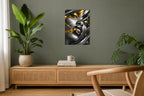 Liquid Gold Rage - Impression sur aluminium HD | E9 Fine Metal Art