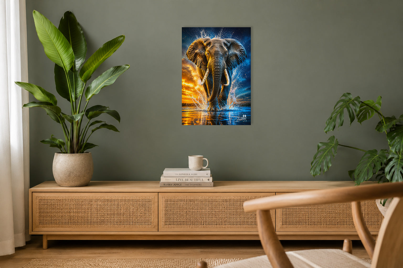 Fire & Ice Titan - Impression sur aluminium HD | E9 Fine Metal Art
