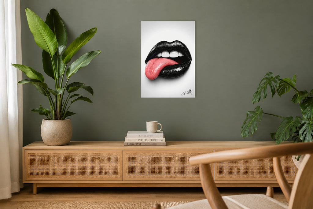 Pink Tongue - Impression sur aluminium HD | E9 Fine Metal Art