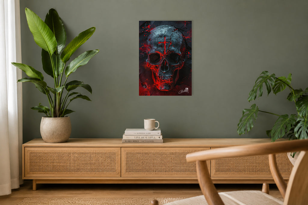 Sacred Skull - Impression sur aluminium HD | E9 Fine Metal Art