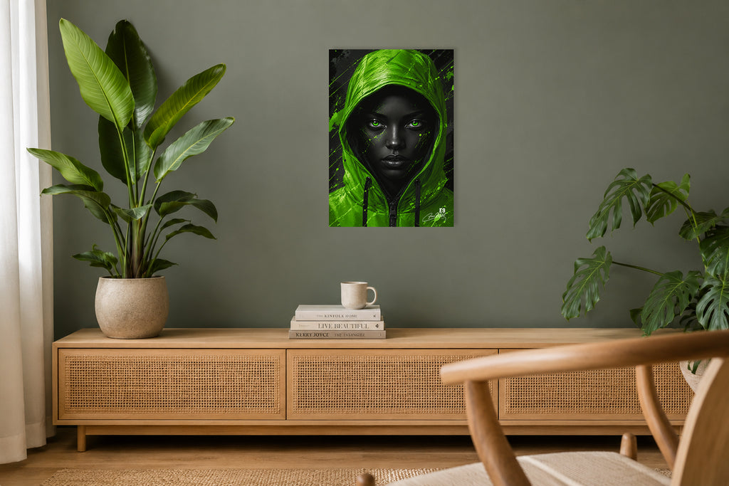 Green Eyes - Impression sur aluminium HD | E9 Fine Metal Art