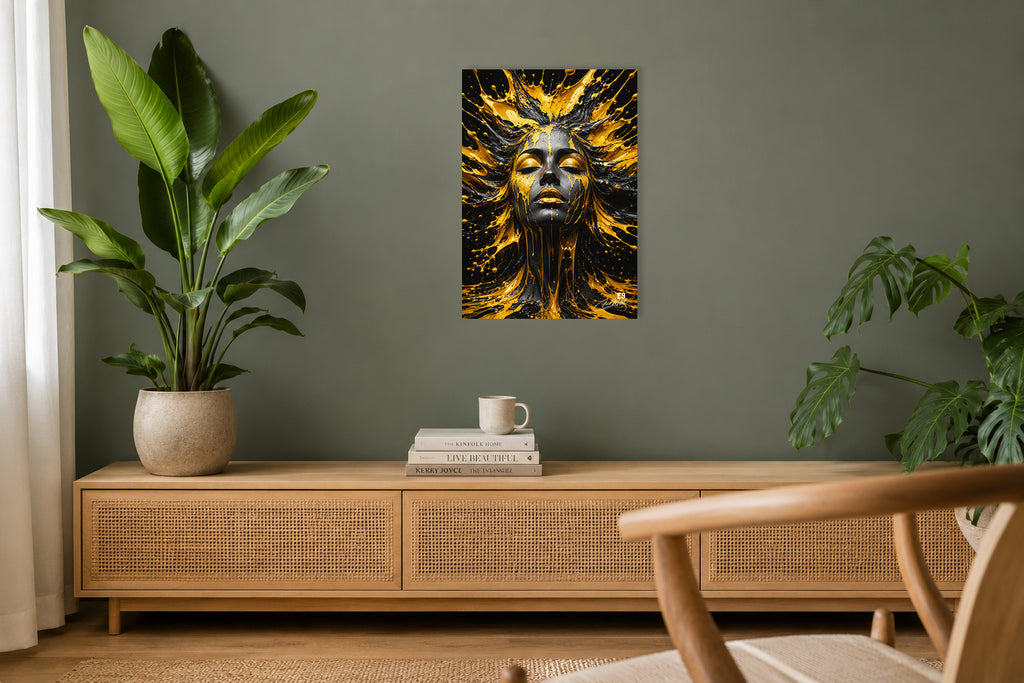Golden Storm - Impression sur aluminium HD | E9 Fine Metal Art
