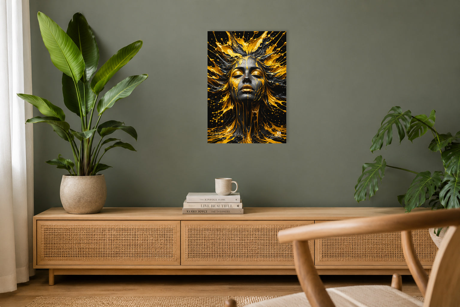 Golden Storm - Impression sur aluminium HD | E9 Fine Metal Art