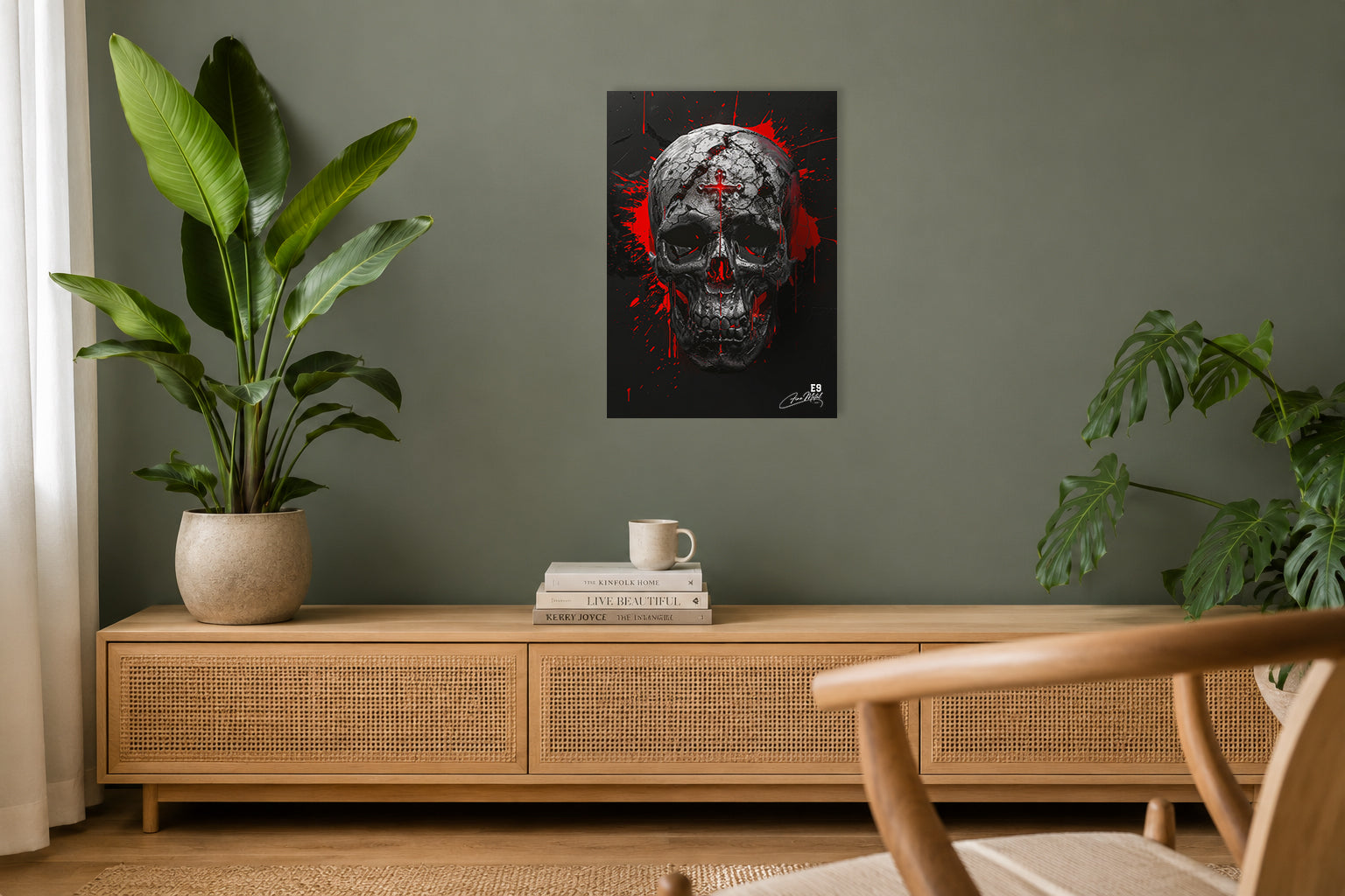 Sacred Skull - Impression sur aluminium HD | E9 Fine Metal Art