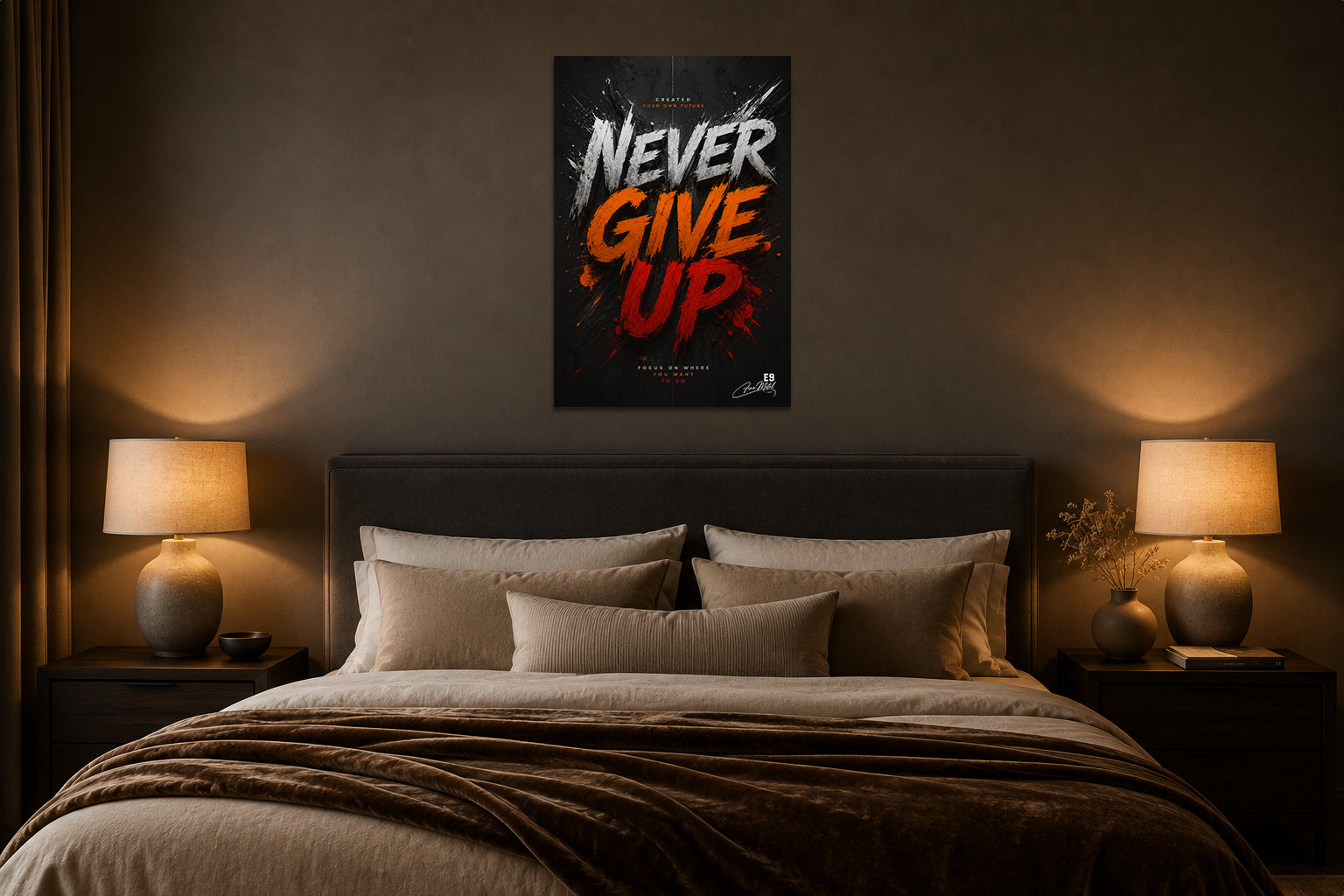 Never Give Up II - Impression sur aluminium HD | E9 Fine Metal Art