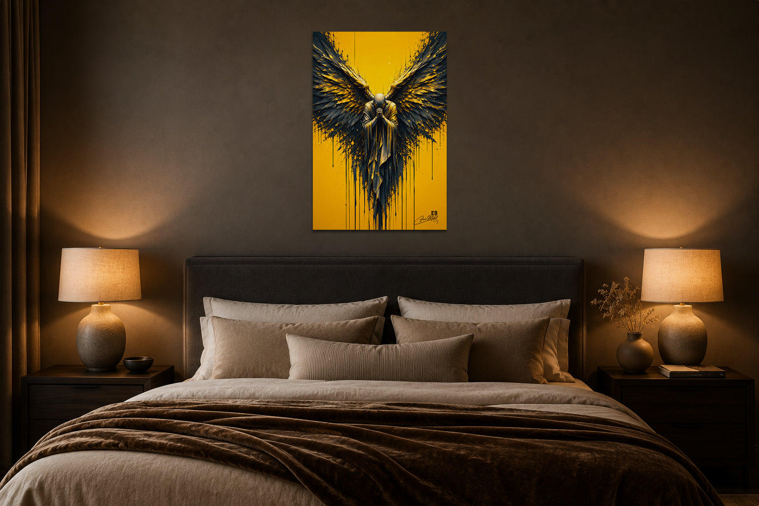 Golden Wings - Impression sur aluminium HD | E9 Fine Metal Art