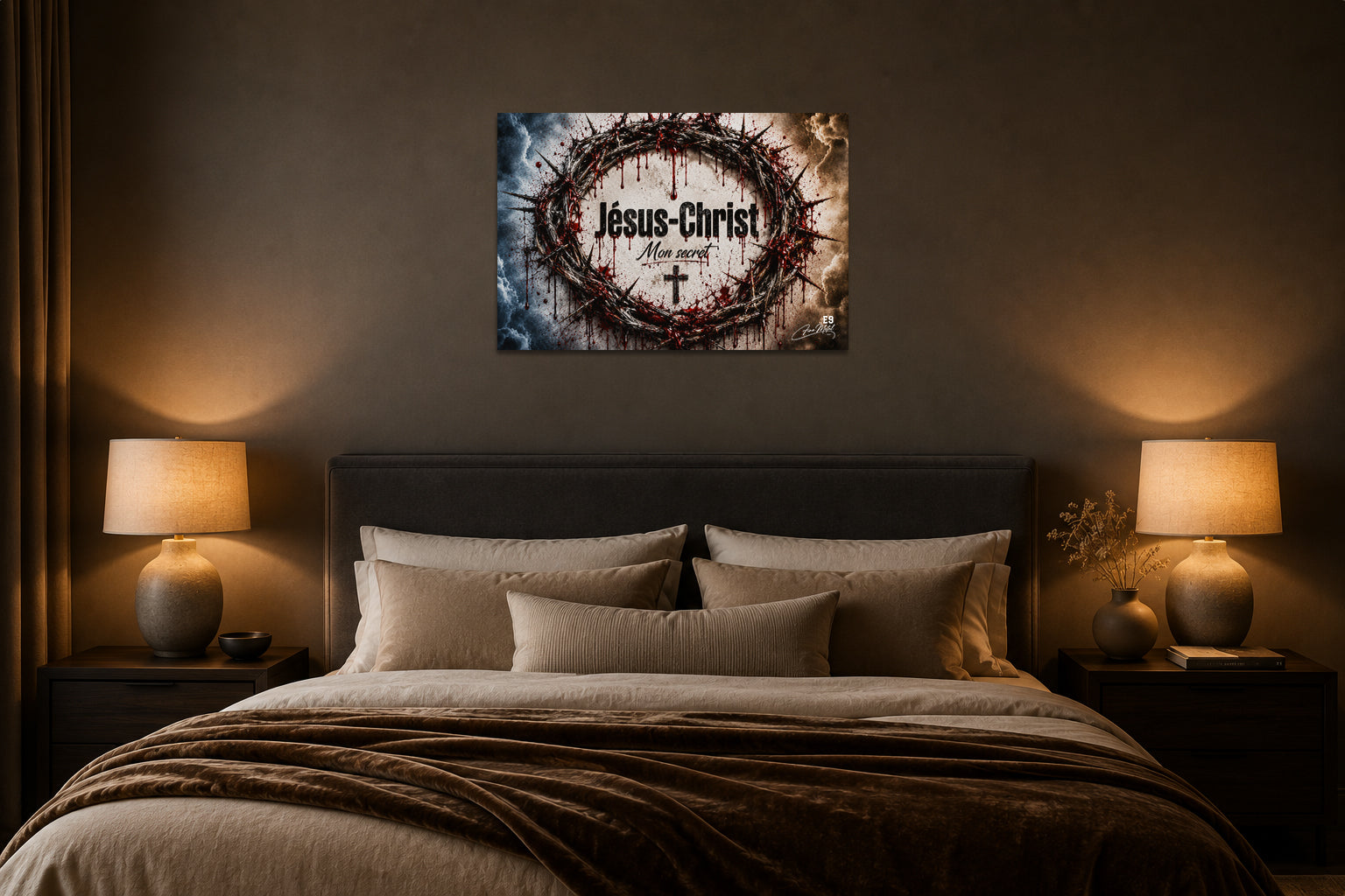 Jésus-Christ Mon Secret - Impression sur aluminium HD | E9 Fine Metal Art