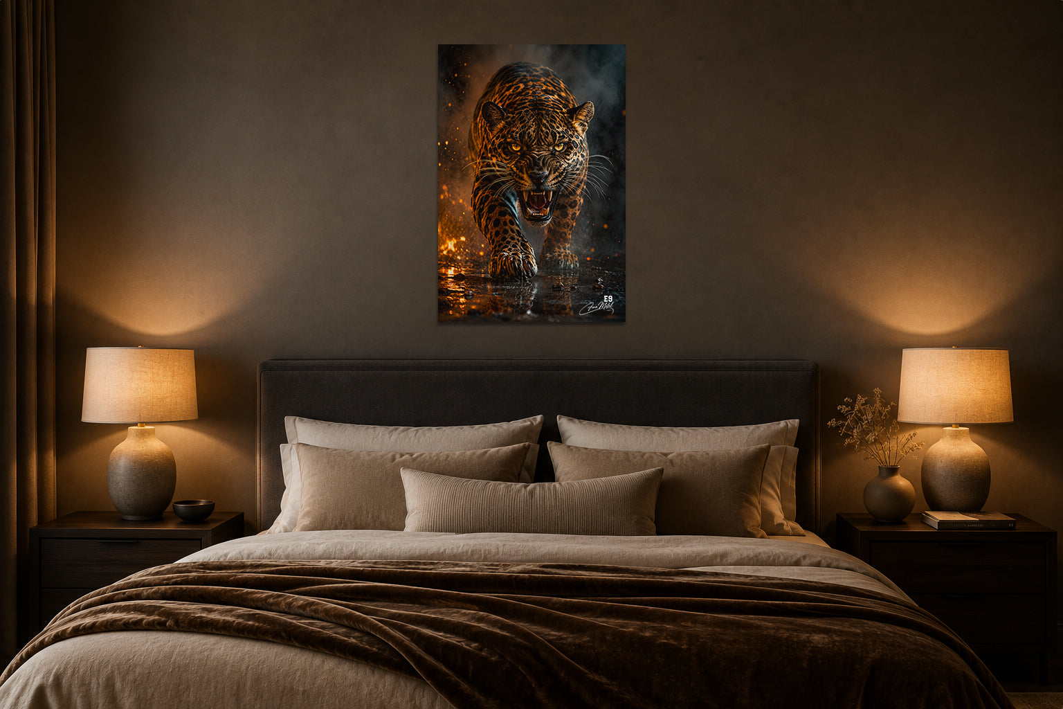 Fire Jaguar - Impression sur aluminium HD | E9 Fine Metal Art