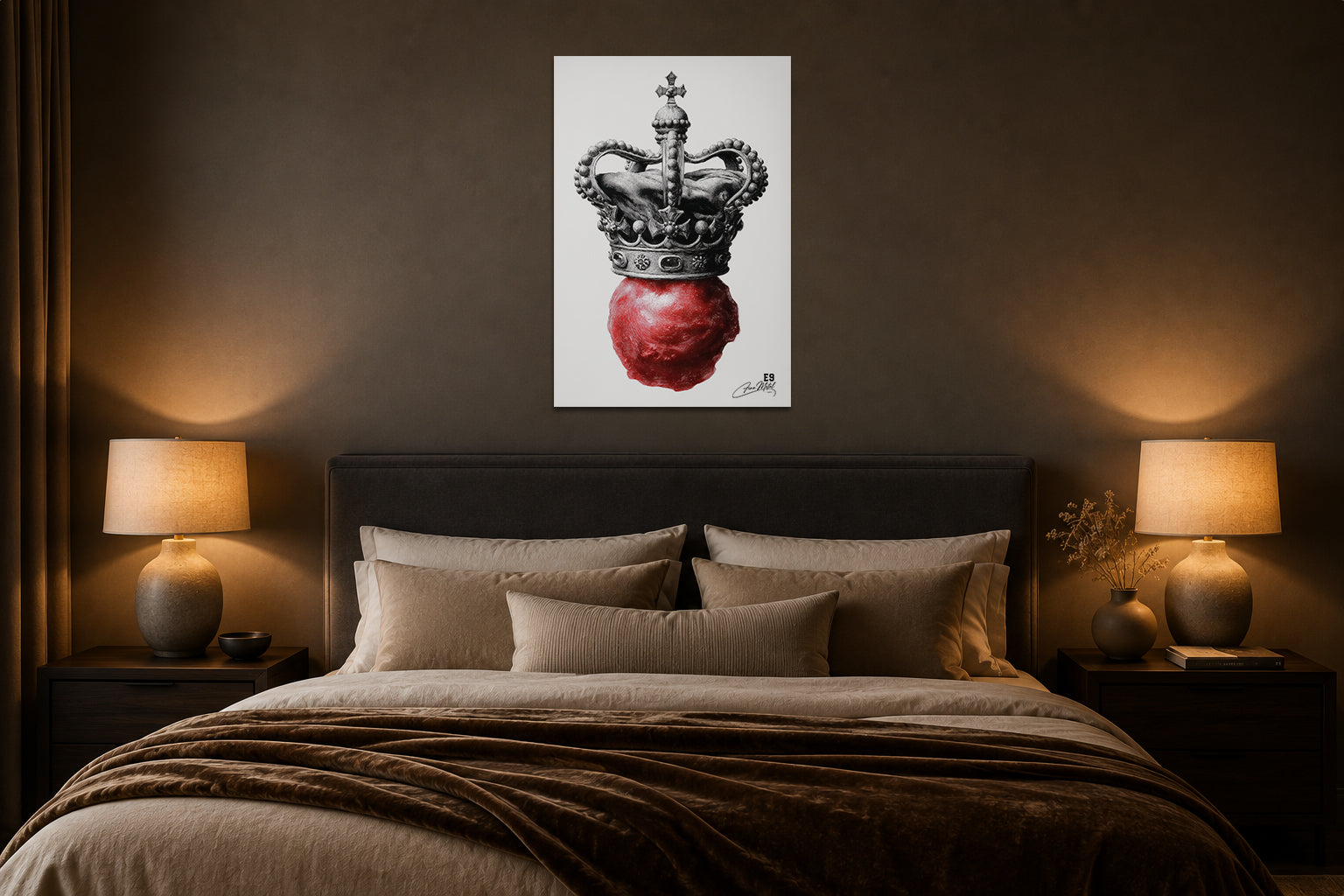 Crowned Heart - Impression sur aluminium HD | E9 Fine Metal Art
