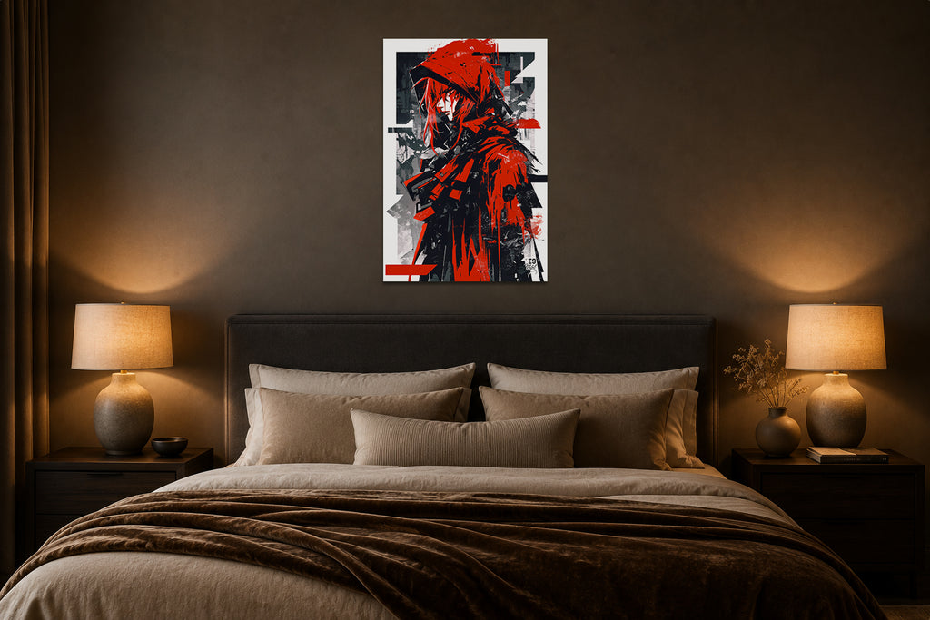 Crimson Shadow - Impression sur aluminium HD | E9 Fine Metal Art