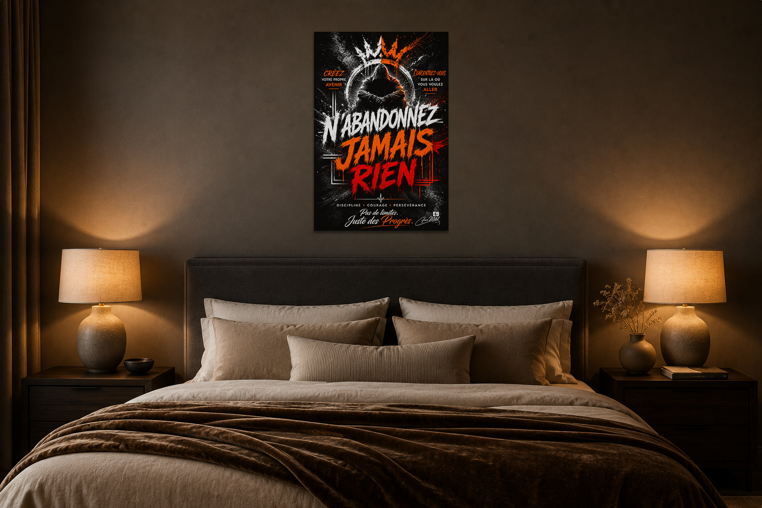 N'Abandonnez Jamais Rien II - Impression sur aluminium HD | E9 Fine Metal Art