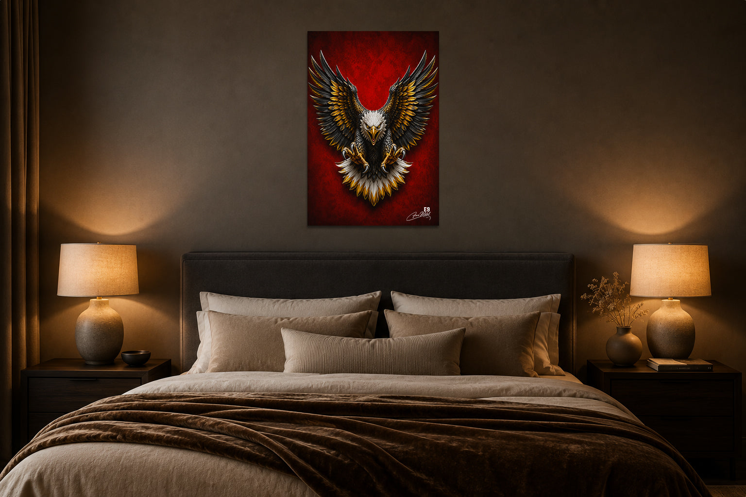 Blood Eagle - Impression sur aluminium HD | E9 Fine Metal Art