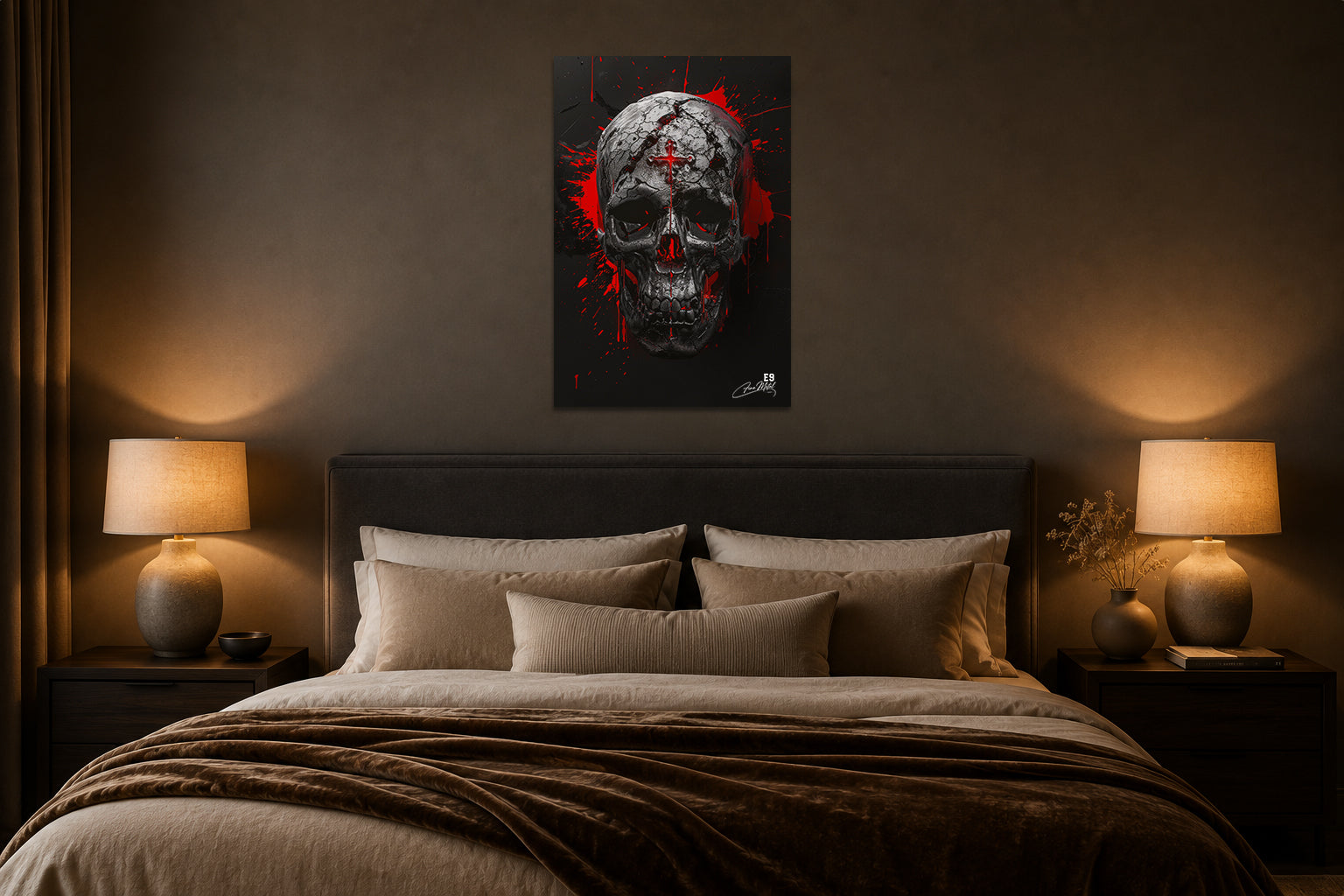 Sacred Skull - Impression sur aluminium HD | E9 Fine Metal Art