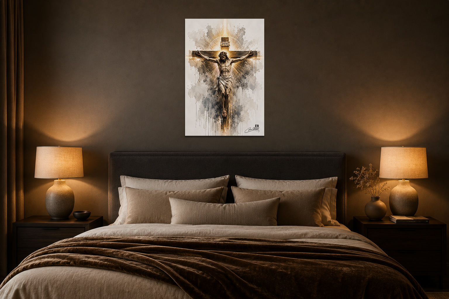INRI - Lumière du Sacrifice - Impression sur aluminium HD | E9 Fine Metal Art