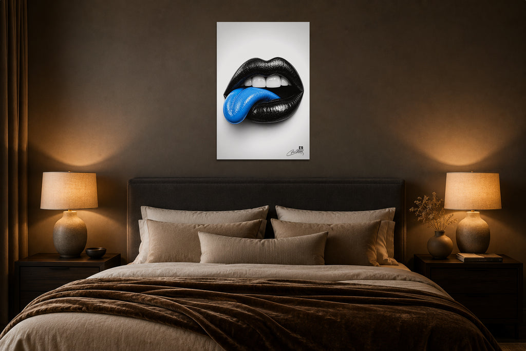 Blue Tongue - Impression sur aluminium HD | E9 Fine Metal Art
