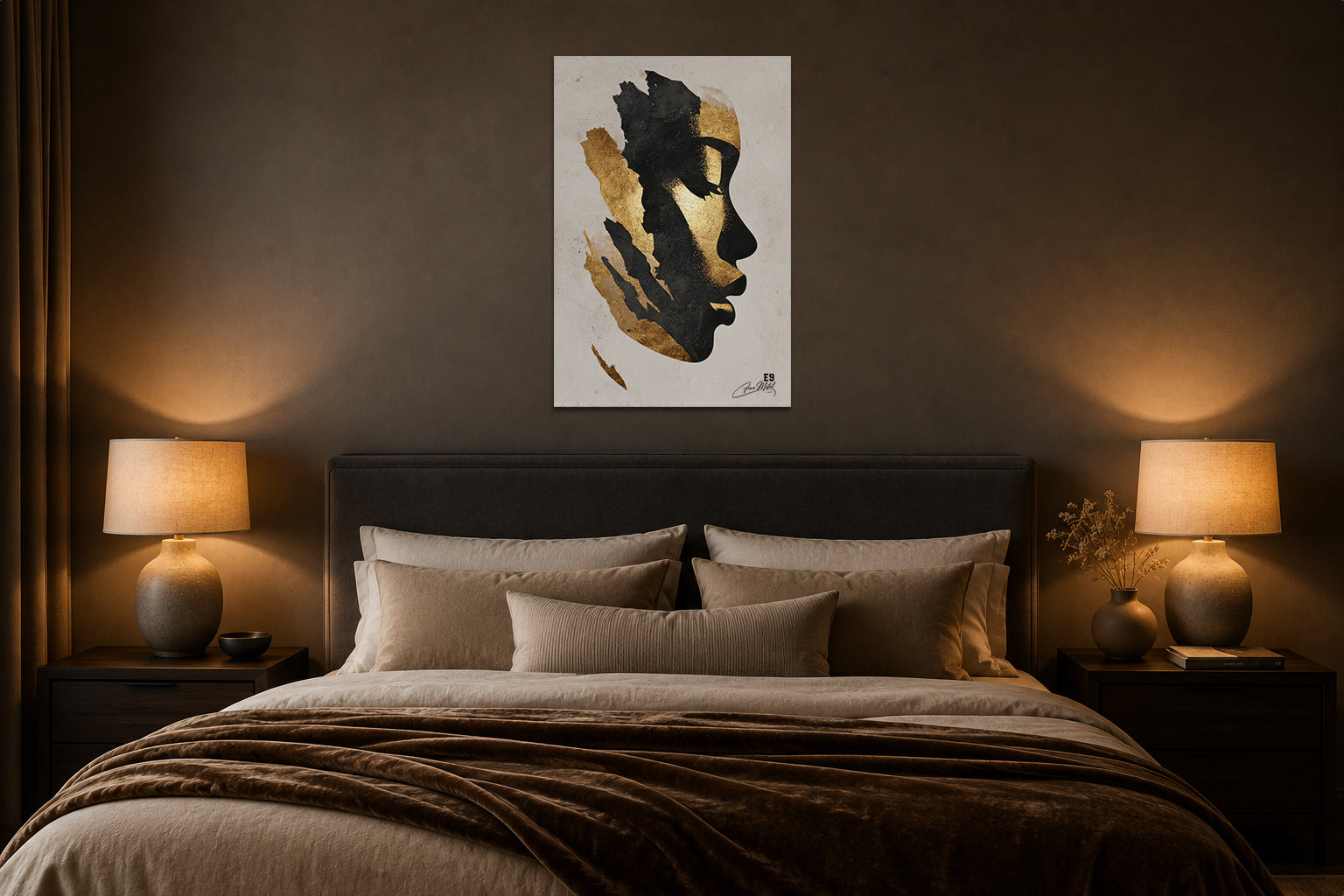 Fragments d'Or - Impression sur aluminium HD | E9 Fine Metal Art