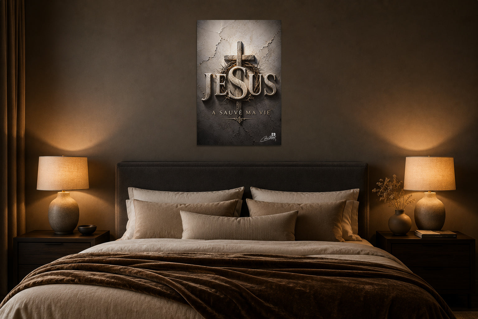 Jésus a Sauvé Ma Vie - Impression sur aluminium HD | E9 Fine Metal Art