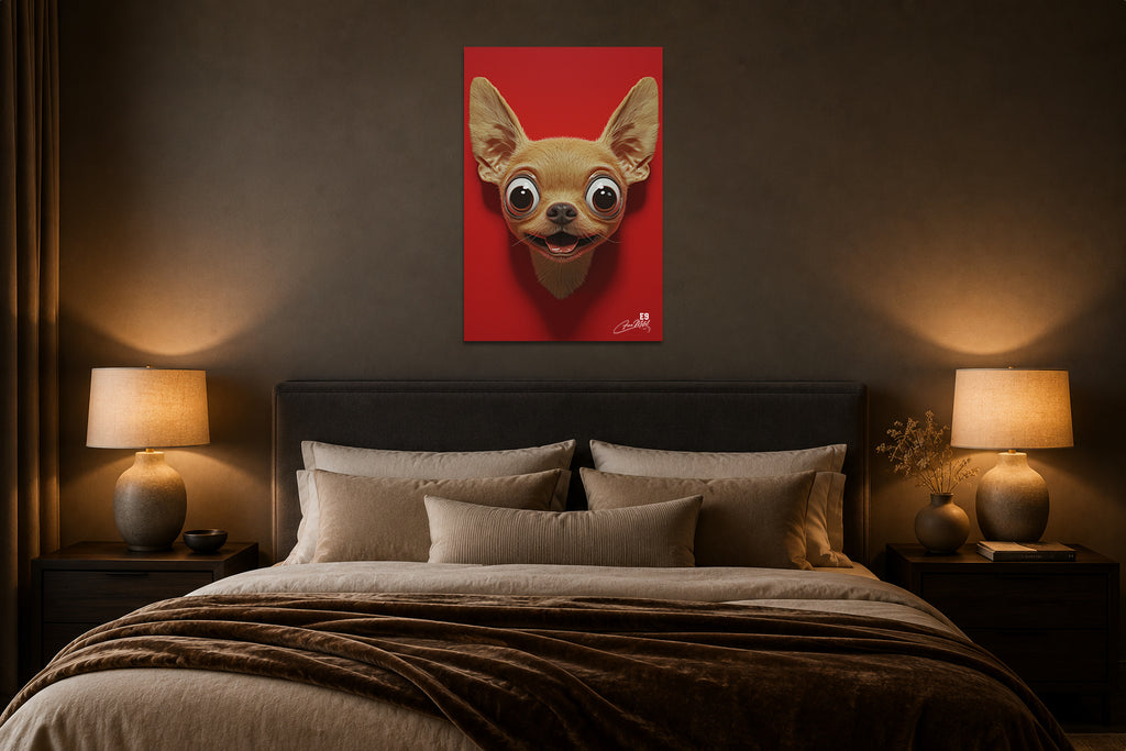 Loco Chihuahua - Impression sur aluminium HD | E9 Fine Metal Art