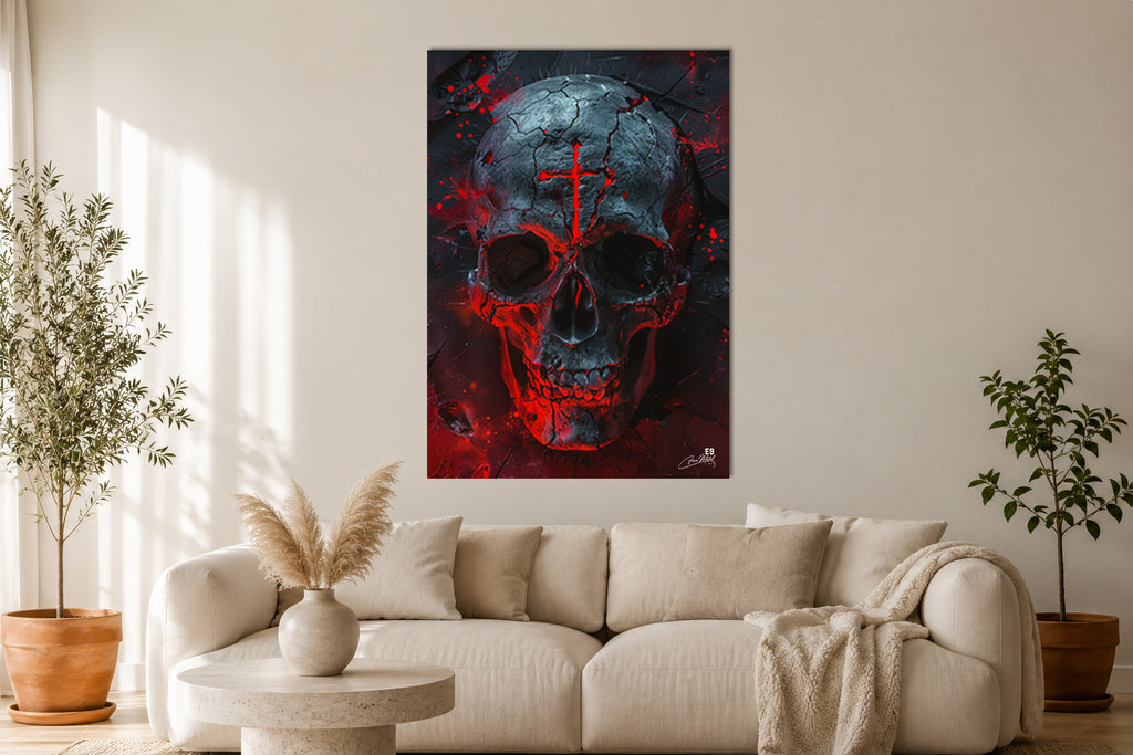 Sacred Skull - Impression sur aluminium HD | E9 Fine Metal Art
