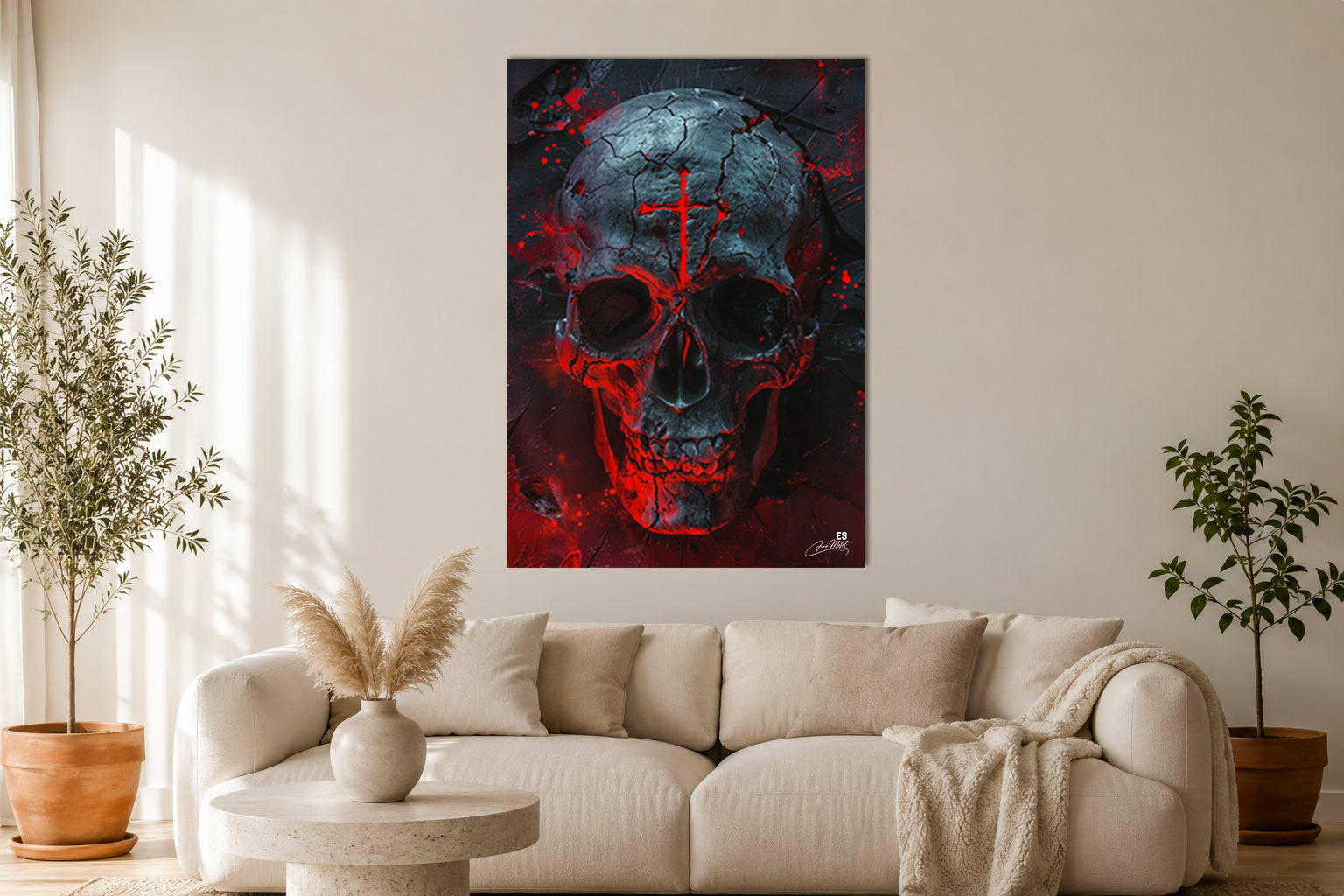 Sacred Skull - Impression sur aluminium HD | E9 Fine Metal Art