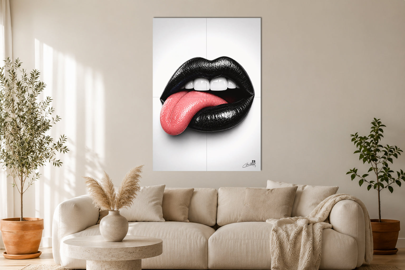 Pink Tongue - Impression sur aluminium HD | E9 Fine Metal Art