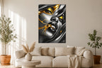 Liquid Gold Rage - Impression sur aluminium HD | E9 Fine Metal Art