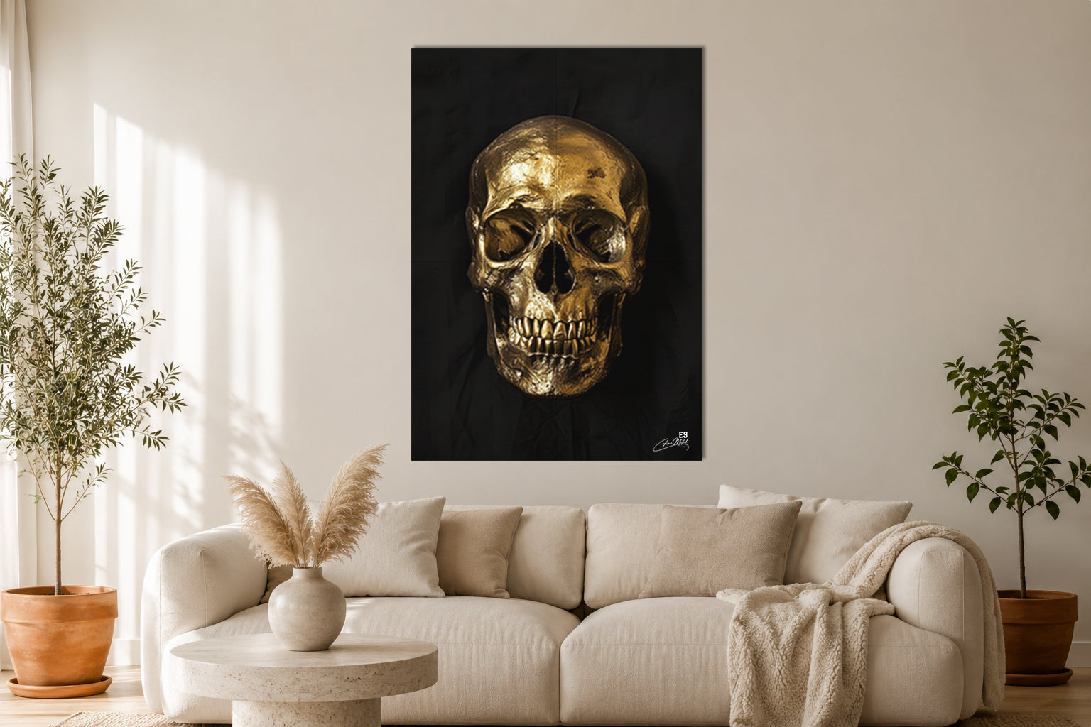 Sacred Skull - Impression sur aluminium HD | E9 Fine Metal Art