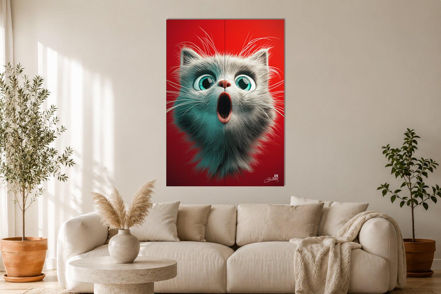 OMG Cat - Impression sur aluminium HD | E9 Fine Metal Art
